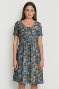 Zomerjurk dames elegant linnenlook met exclusief design – Angela