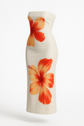 Bandeau zomerjurk voor dames met chiffon en baleinen – Seraphine