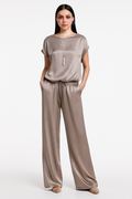 Zijdezachte Set Blouse en Broek Voor Dames – Vereluna