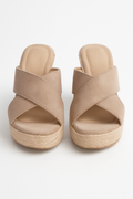 Chique wedge sandalen met kruisband ontwerp - Elviora