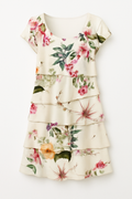 Bloemenprint Maxi Jurk met Gelaagde Pasvorm – Gisella