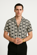 Casual overhemd met funky print en kraag – Milan