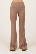 Zachte stretchy flare broek met hoge taille – Naomi