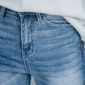 Comfortabele denim stretch jeans met uitlopende pijpen - Sophie