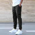 Geruite heren jogger met elastische taille – Rovent