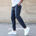 Geruite heren jogger met elastische taille – Rovent