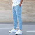 Geruite heren jogger met elastische taille – Rovent