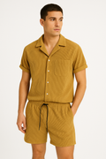Corduroy herenset met overhemd en shorts – Lars