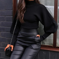 Warme Turtle Neck Sweater met Puffmouwen – Julia