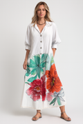Boho zomerjurk met ruffles en kantaccent – Odessa