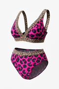 Bikini dames panterprint V-hals hoog uitgesneden – Selina