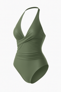 Badpak Dames Hoge Taille Push Up Elegant Zwemkleding - Noor