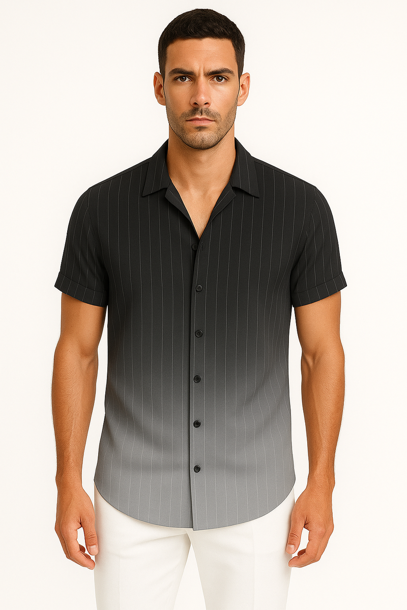 Veelkleurige herenpolo met moderne pasvorm – Thomas