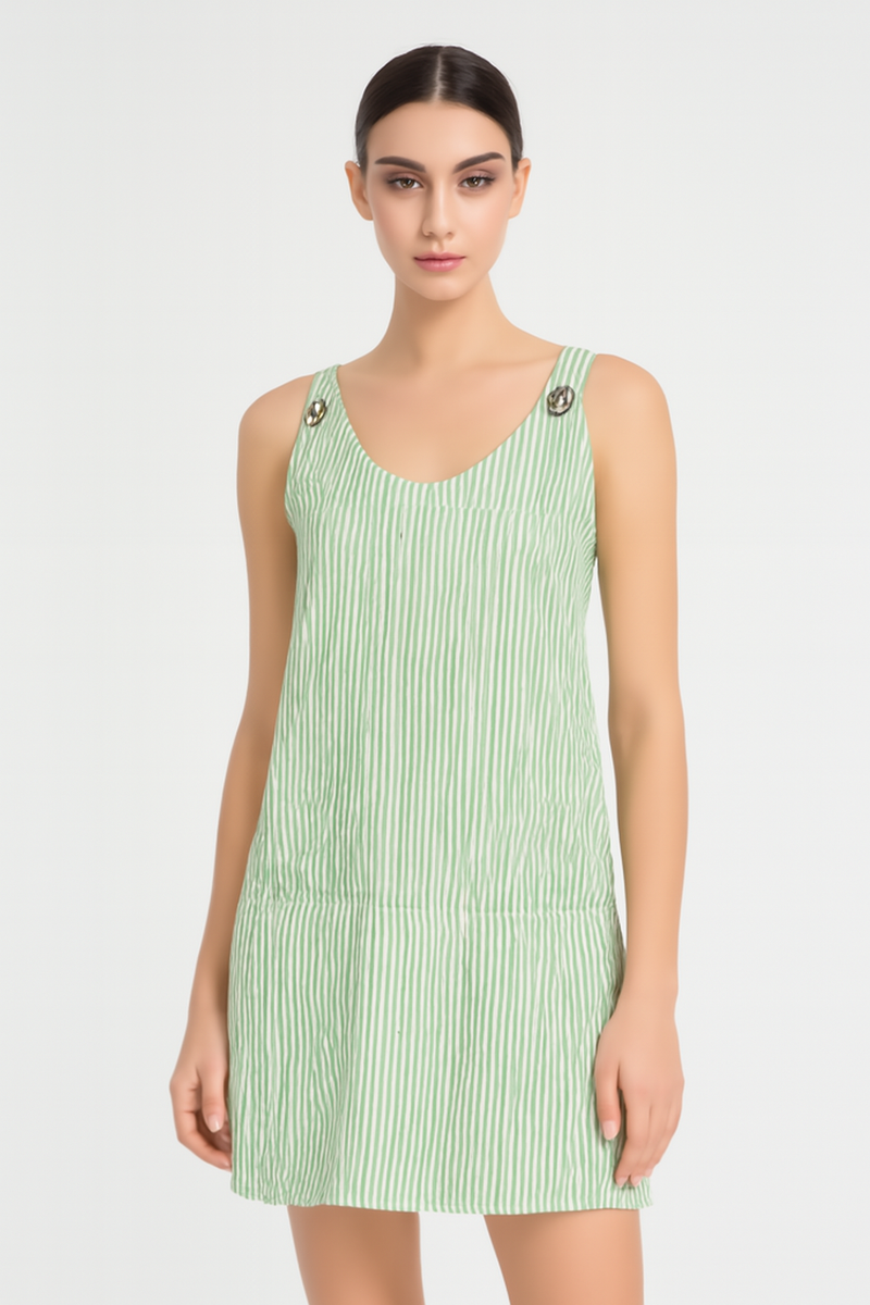 Zomerjurk Gestreept Casual Mouwloos Voor Dames – Elise