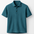 Heren Polo Shirt van Katoen en Hennep met Ruittextuur – George