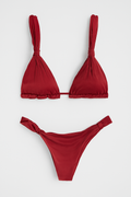 Bikini dames hoog uitgesneden geplooid elegant comfortabel – Amelina