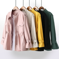 Elegante dames trenchcoat met nepbontkraag – Olivia