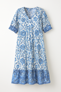 Boho Maxi Jurk Dames Bloemenprint Comfort V-Hals – Soraya