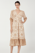 Boho Maxi Jurk Dames Bloemenprint Comfort V-Hals – Soraya