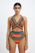 Boho bikini dames gekruiste bandjes sneldrogend – Zoë