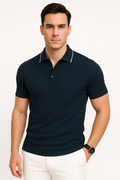 Heren Poloshirt van Ademend Katoen met Tijdloos Design – Levaro
