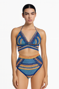 Boho bikini dames gekruiste bandjes sneldrogend – Zoë