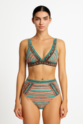 Boho bikini dames gekruiste bandjes sneldrogend – Zoë