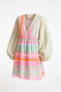 Boho katoenen maxi jurk met kleurrijk patroon – Yara