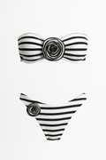 Bikini dames elegant strikdetails zwart wit stijlvol – Celestia