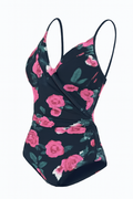 Corrigerend Badpak met Bloemenprint en Diepe Hals – Floraniva