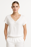 Zomers dames T-shirt met flatterende snit – Lotte