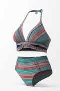 Boho bikini dames gekruiste bandjes sneldrogend – Zoë
