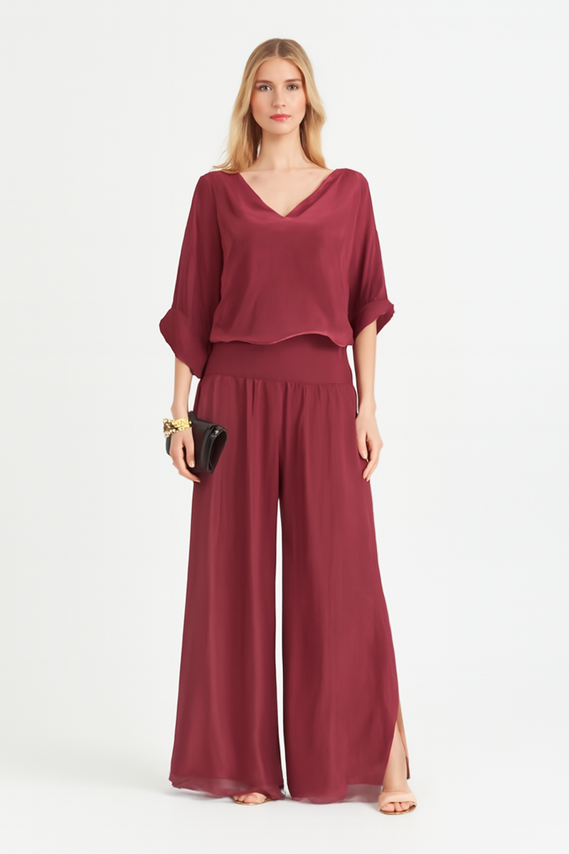 Zomerse dames set blouse en broek elegant – Avencia