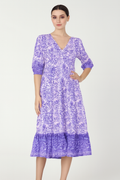 Boho Maxi Jurk Dames Bloemenprint Comfort V-Hals – Soraya