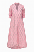 Casual damesjurk met V-hals en print – Hiley