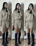 Wollen dames set met tijdloze stijl en zachte feel – Elanvia