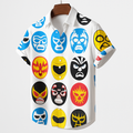 Zomers herenoverhemd met luchadorprint – Mateo