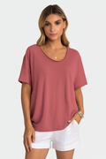 Comfortabel casual dames T-shirt met losse pasvorm – Elise