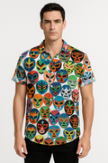 Zomers herenoverhemd met luchadorprint – Mateo