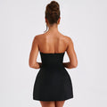 Strapless A-lijn Mini Jurk met Elegante Snit - Julia