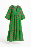 Bohemian Maxi Jurk met V-hals voor Dames – Fleur
