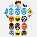 Zomers herenoverhemd met luchadorprint – Mateo