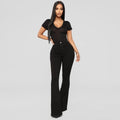 Dames flared jeans hoge taille stretch en comfortabel – Elvyna