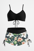 Bikini dames tropisch hoog getailleerd 3-delig set – Kailani