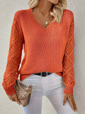 Elegante Gebreide V-hals Trui voor Dames - Jannes