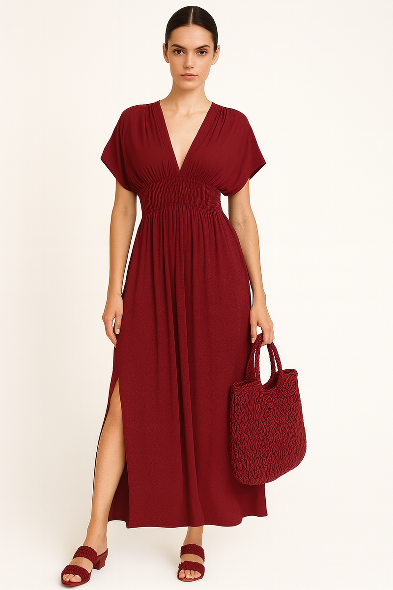 Zomerjurk Hoge Taille Losse Pasvorm Maxi – Tara