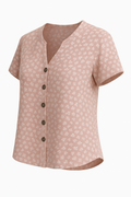 Ademende casual dames top met bloemmotief – Nora