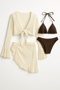 Bikini set met mesh strandoutfit en boho look – Yalina