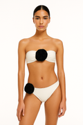 Bikini dames elegant strikdetails zwart wit stijlvol – Celestia