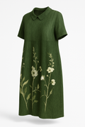 Bloemenjurk met ademende stof en elegante pasvorm – Nicka